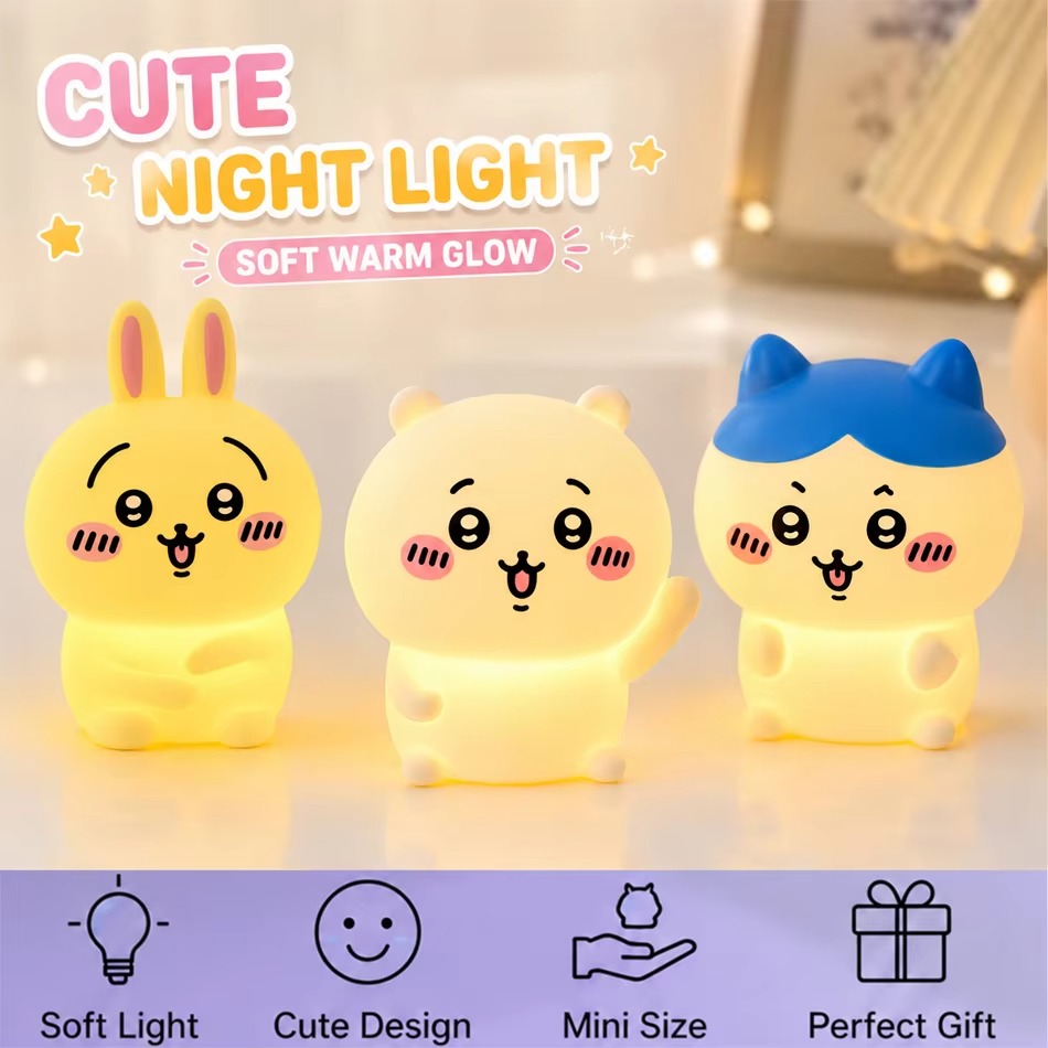 Desk Setup Lamp - Cute Chiikawa Night Light Kawaii Cartoon