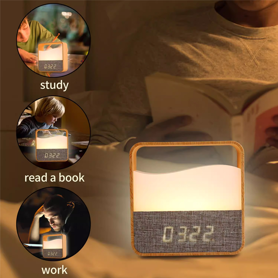 LED Night Light with Clock Dig - Desk Setup Lamp 评论和价格