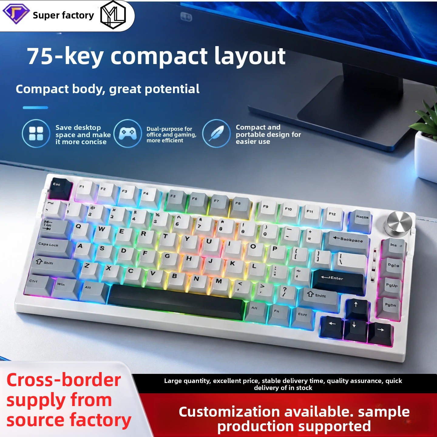 Percent Tri Mode Mechanical Ke - Desk Setup Pc And Laptop 评论和价格