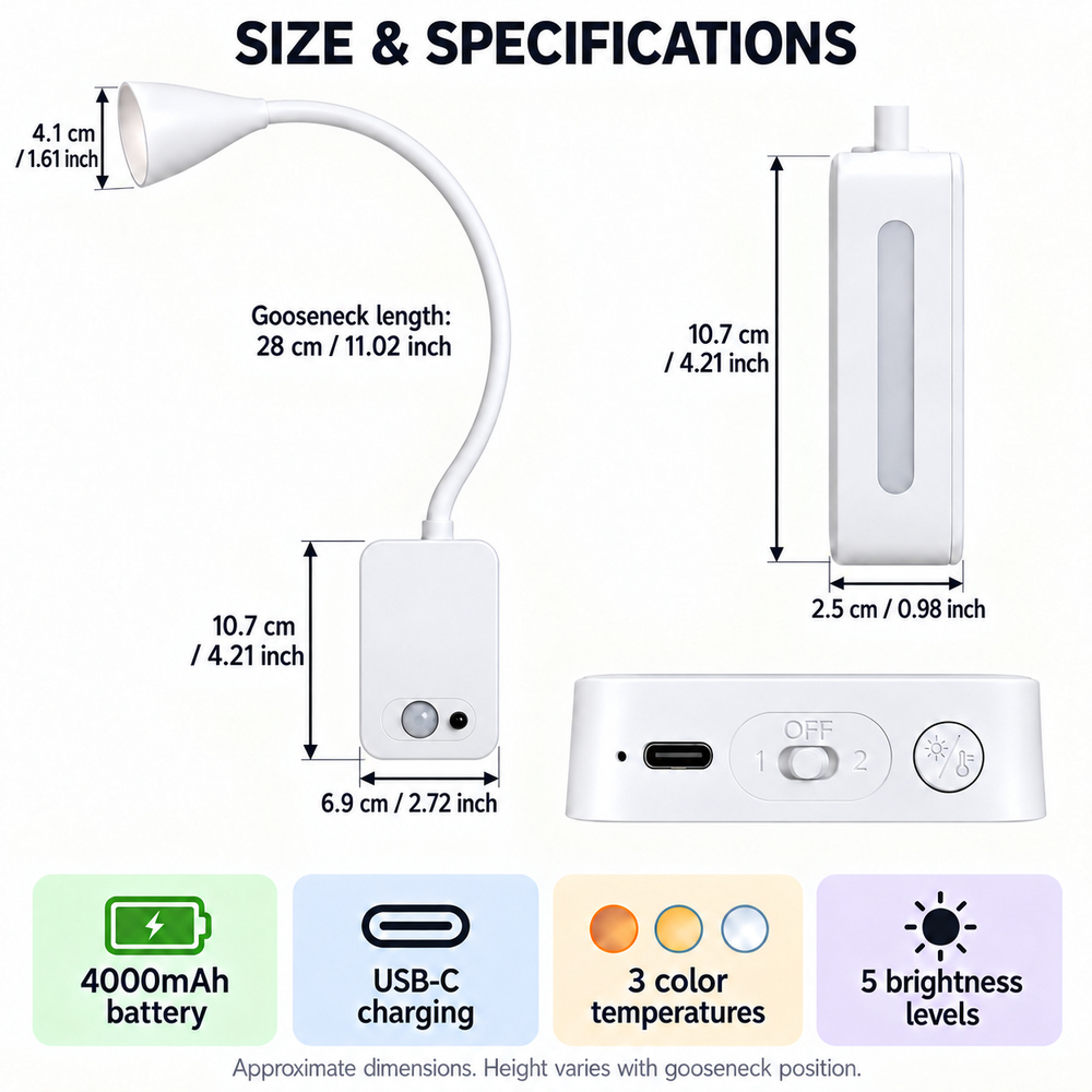 4000mAh Rechargeable Magnetic  - Desk Setup Lamp 评论和价格